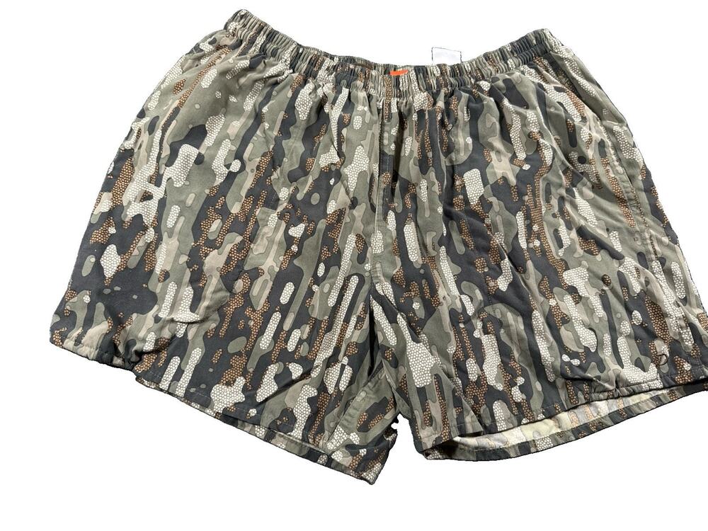 Duck Camp Men’s Scout Shorts 5” Woodland Camo Hunting Fishing Outdoor Size M